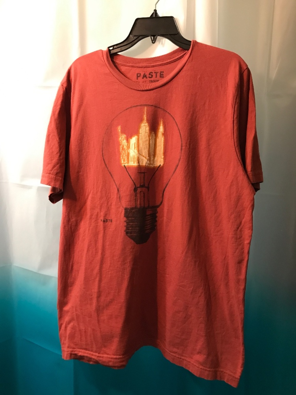 NYC Bulb t-shirt by PASTE - Vintage Red